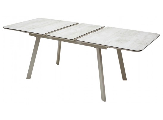 Стол ARUBA 140 BEIGE/ CAPPUCINO глазурованное стекло 