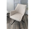 Стул BREVIS 180 град. поворот. XD841-02 Бежевый, букле/ GINO-101 Бежевый, ткань/ Черный, ®DISAUR