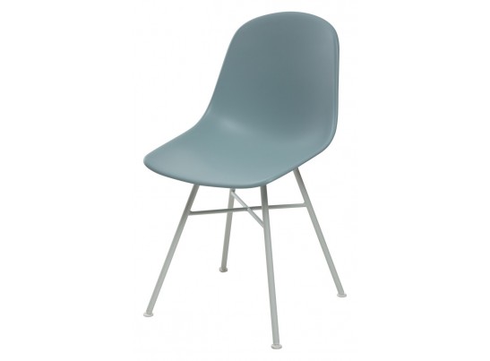 Стул BONNIE 292-CPP ICE BLUE/ WHITE на металлическом каркасе 