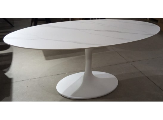 Стол AVOLA 180 MATT WHITE MARBLE SOLID CERAMIC / WHITE 