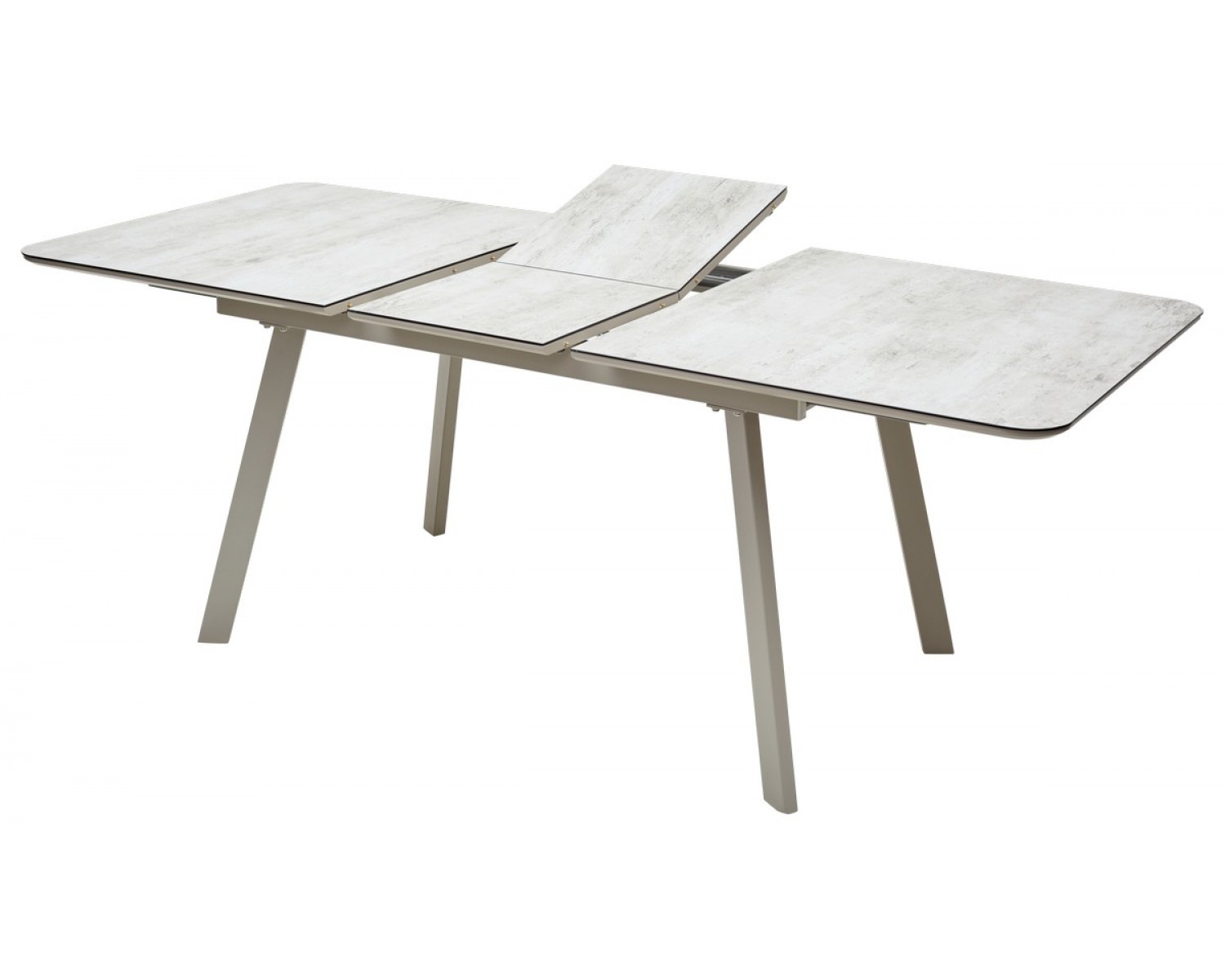 Стол ARUBA 140 BEIGE/ CAPPUCINO глазурованное стекло