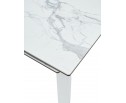 Стол КОРНЕР (CORNER) 120 цвет БЕЛЫЙ МРАМОР (HIGH GLOSS STATUARIO) керамика, стекло/ БЕЛЫЙ, ®DISAUR