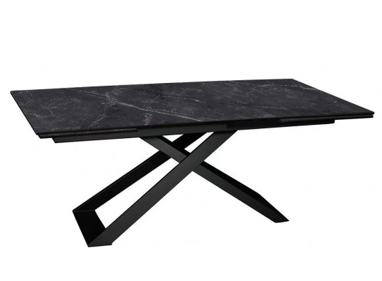 Стол LIVORNO 180 MATT BLACK MARBLE SOLID CERAMIC / BLACK 