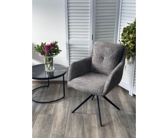 Стул MEADOW 360 град. поворот. Темно-серый XD841-16, букле / черный каркас, ®DISAUR