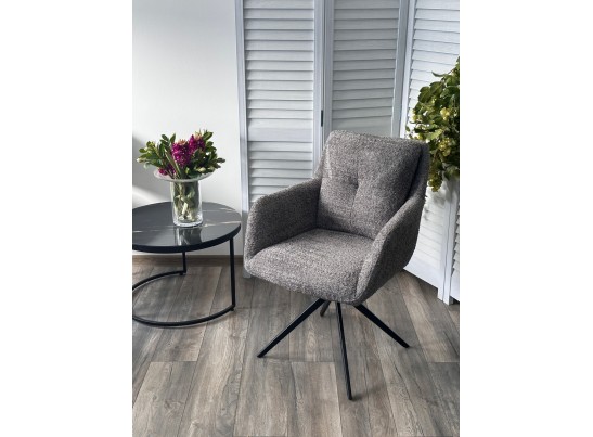 Стул MEADOW 360 град. поворот. Темно-серый XD841-16, букле / черный каркас, ®DISAUR
