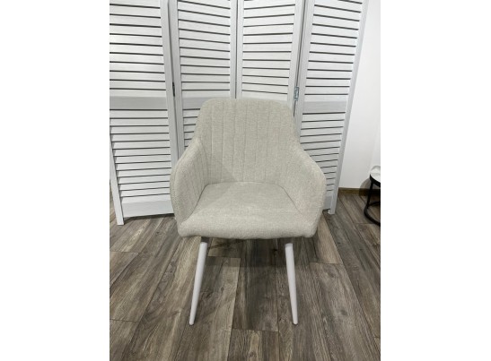 Стул BRANDY WZ2042-18 белая галька, фактурный велюр/ белый каркас 