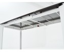 Стол КОРНЕР (CORNER) 120 цвет БЕЛЫЙ МРАМОР (HIGH GLOSS STATUARIO) керамика, стекло/ БЕЛЫЙ, ®DISAUR