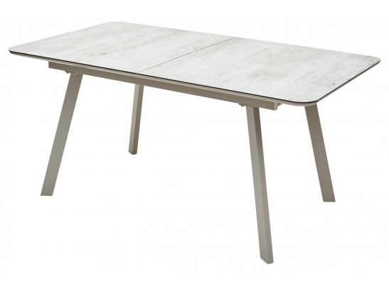 Стол ARUBA 140 BEIGE/ CAPPUCINO глазурованное стекло 