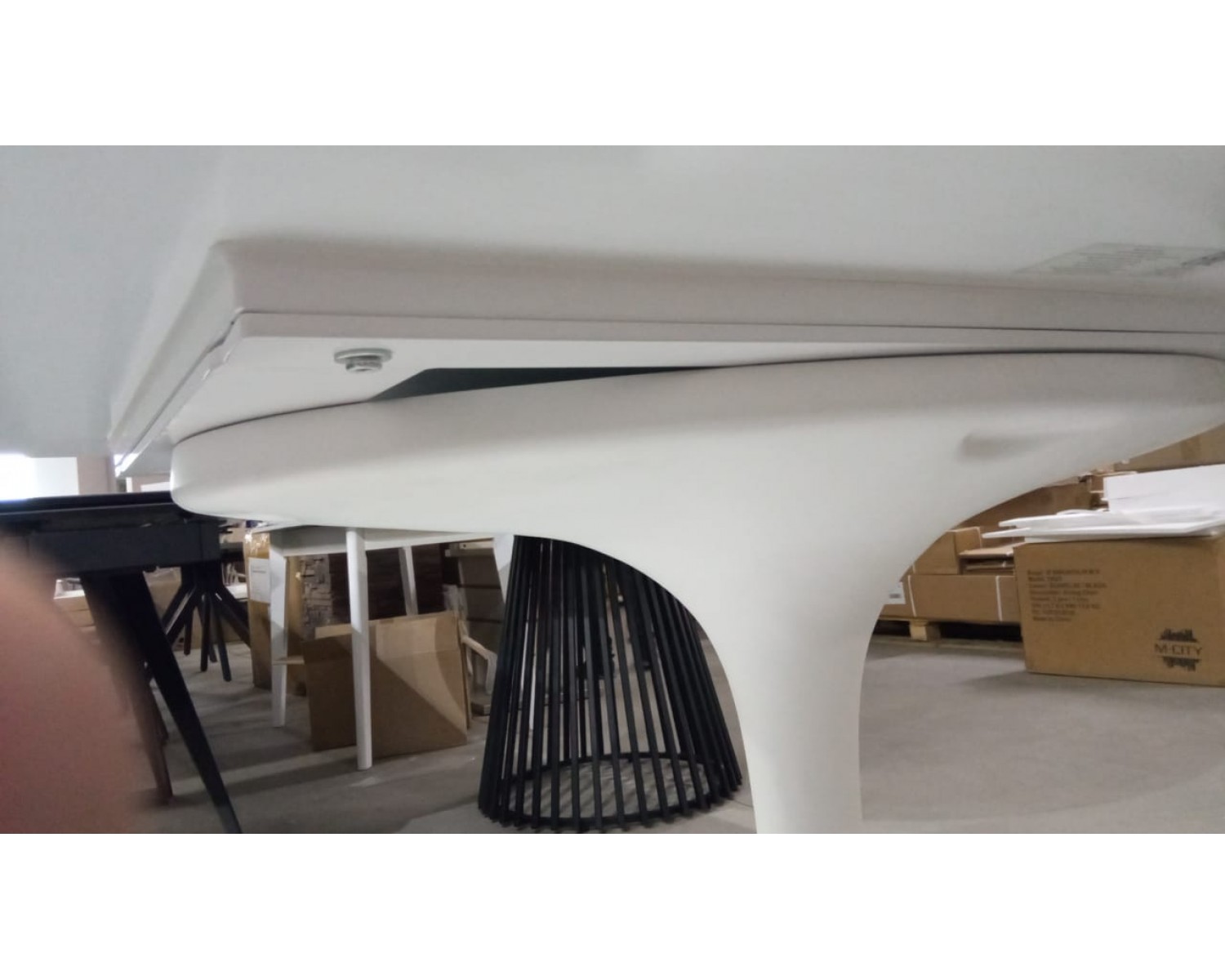 Стол AVOLA 180 MATT WHITE MARBLE SOLID CERAMIC / WHITE