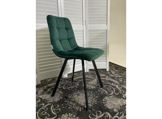 Стул CHILLI SQUARE BLUVEL-78 GREEN, велюр / черный каркас 