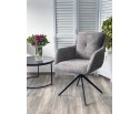 Стул MEADOW 360 град. поворот. Темно-серый XD841-16, букле / черный каркас, ®DISAUR