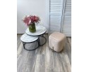 Пуф для гостиной ARES BLUVEL-40 BEIGE / GOLD 