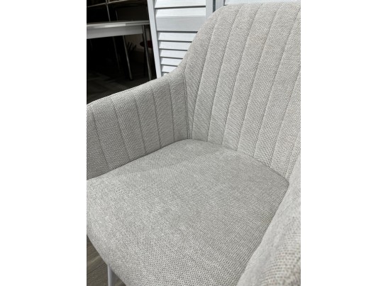 Стул BRANDY WZ2042-18 белая галька, фактурный велюр/ белый каркас 
