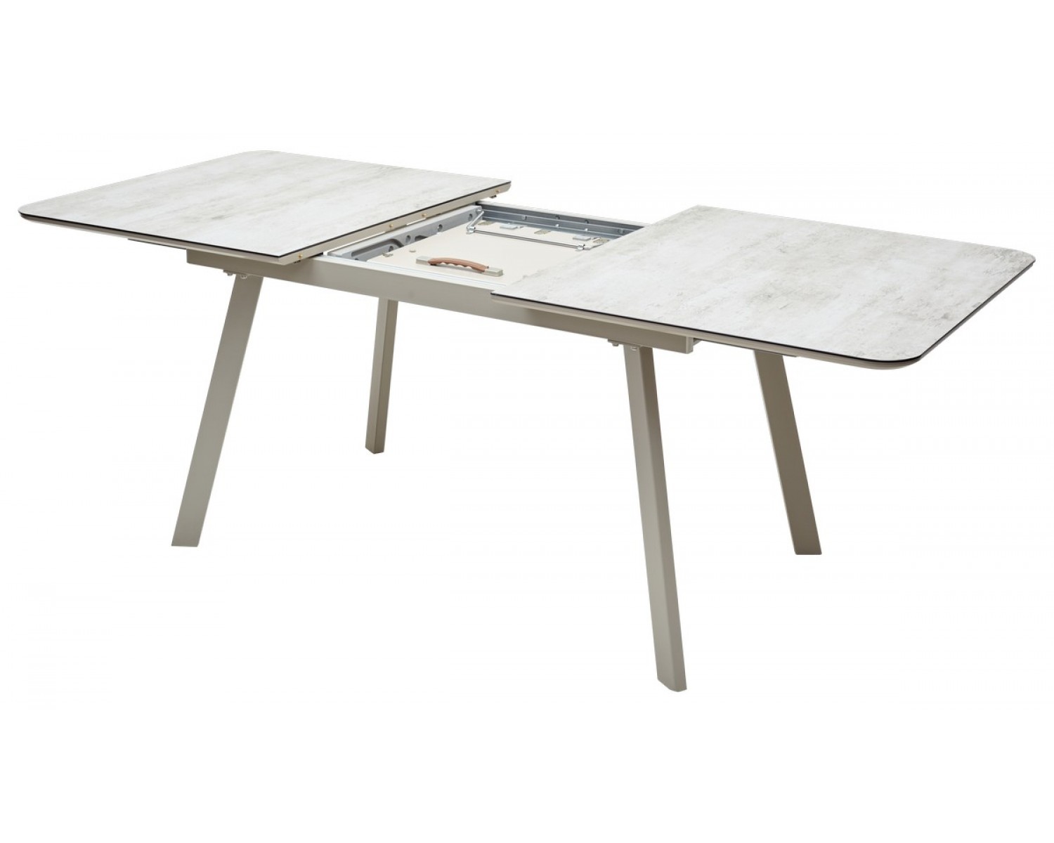 Стол ARUBA 140 BEIGE/ CAPPUCINO глазурованное стекло