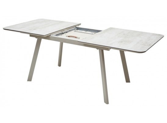 Стол ARUBA 140 BEIGE/ CAPPUCINO глазурованное стекло 