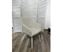 Стул BRANDY WZ2042-18 белая галька, фактурный велюр/ белый каркас 