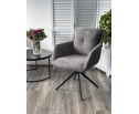 Стул MEADOW 360 град. поворот. Темно-серый XD841-16, букле / черный каркас, ®DISAUR