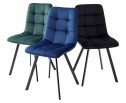 Стул CHILLI SQUARE BLUVEL-78 GREEN, велюр / черный каркас 
