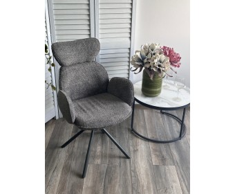 Стул ВАРДИ (VARDY) 360 град.поворот. Темно-серый букле XD841-16 / Серый, ®DISAUR