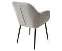 Стул ALABAMA BLUVEL-03 LIGHT GREY, велюр / черный каркас 