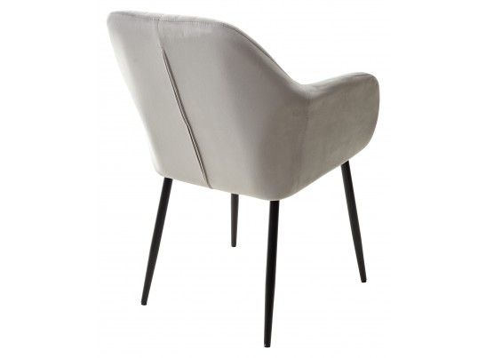 Стул ALABAMA BLUVEL-03 LIGHT GREY, велюр / черный каркас 