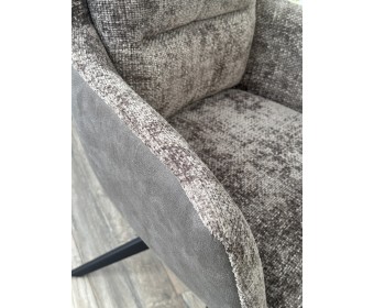 Стул GARLAND 360 град. поворот. HAGA-16 Серый, ткань/ GINO-457 Серый, ткань/ Черный, ®DISAUR