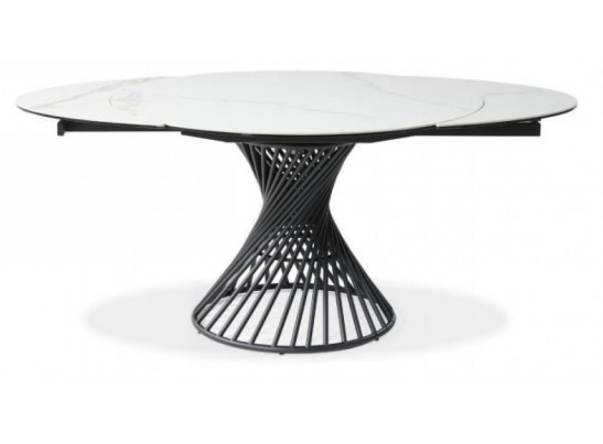 Стол BUENO 120 GLOSS GOLDEN JADE SOLID CERAMIC / BLACK, ®DISAUR
