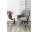 Стул BREVIS 180 град. поворот. XD841-16 Серый, букле/ GINO-457 Серый, ткань/ Черный, ®DISAUR