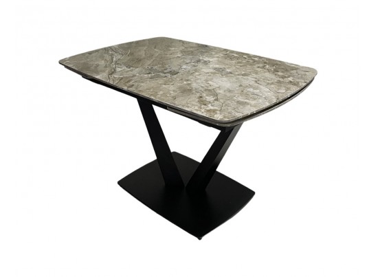Стол ALATRI 120 GLOSS ATHENS BROWN SOLID CERAMIC / BLACK 