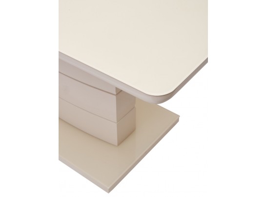 Стол ALTA 140 BEIGE / супер бежевое глянцевое стекло 