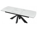 Стол ROVIGO 170 HIGH GLOSS STATUARIO Белый мрамор глянцевый, керамика/ черный каркас 