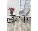 Стул ALABAMA BLUVEL-03 LIGHT GREY, велюр / черный каркас 