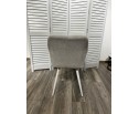 Стул BRANDY WZ2042-19 галечный серый фактурный велюр/ белый каркас 