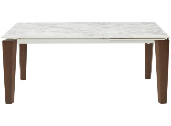Стол ESMIR 160 MATTE ARABESCATO SOLID CERAMIC/ орех, ®DISAUR