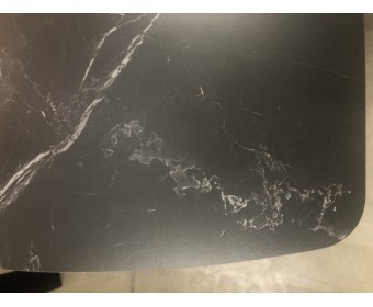 Стол ELIOT 120 MATT BLACK MARBLE SINTERED STONE/ BLACK 