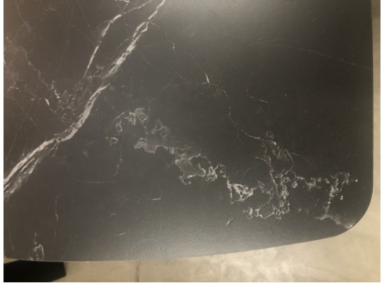 Стол ELIOT 120 MATT BLACK MARBLE SINTERED STONE/ BLACK 