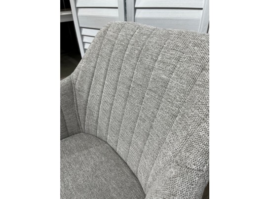 Стул BRANDY WZ2042-19 галечный серый фактурный велюр/ белый каркас 