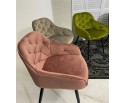 Стул BREEZE BLUVEL-52 PINK/ черный каркас, велюр 