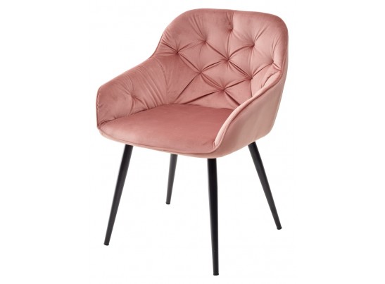 Стул BREEZE BLUVEL-52 PINK/ черный каркас, велюр 