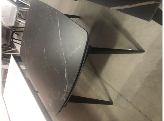 Стол ELIOT 120 MATT BLACK MARBLE SINTERED STONE/ BLACK 