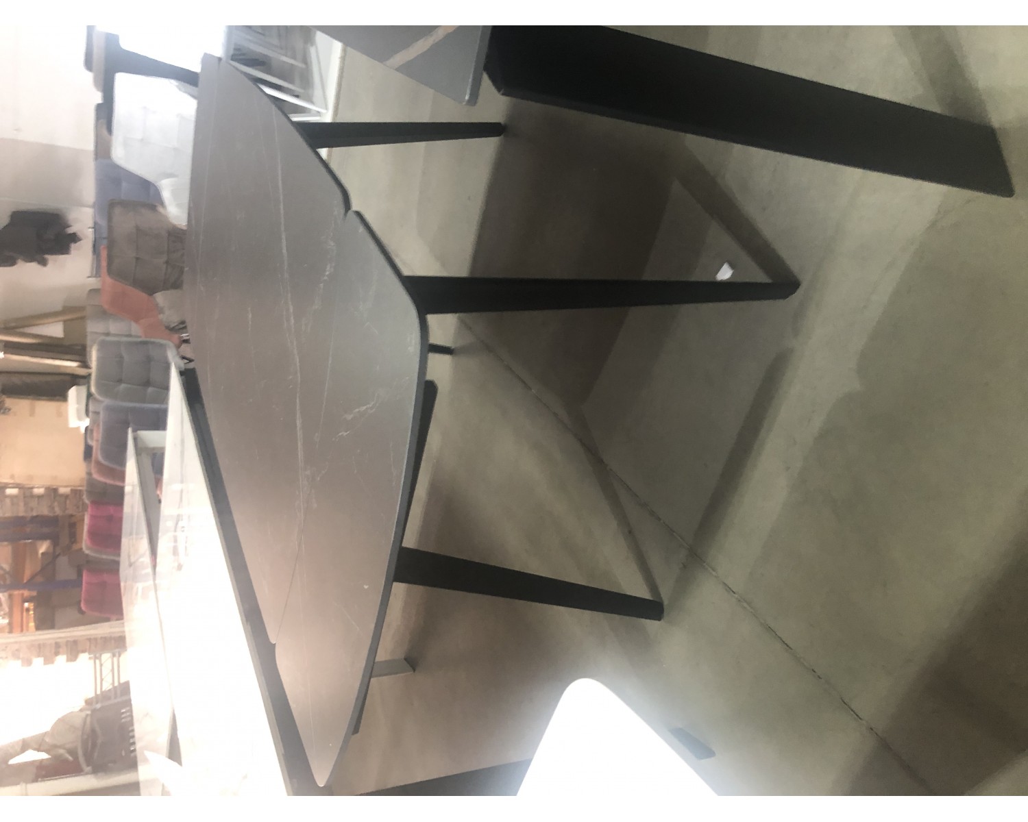 Стол ELIOT 120 MATT BLACK MARBLE SINTERED STONE/ BLACK