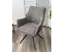 Стул BREVIS 180 град. поворот. XD841-16 Серый, букле/ GINO-457 Серый, ткань/ Черный, ®DISAUR