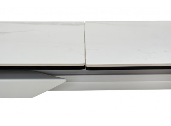 Стол КРЕМОНА (CREMONA) 140 цвет БЕЛЫЙ МРАМОР МАТОВЫЙ (MATTE STATUARIO), керамика/ БЕЛЫЙ, ®DISAUR