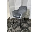 Стул ALABAMA BLUVEL-14 GREY, велюр / черный каркас 
