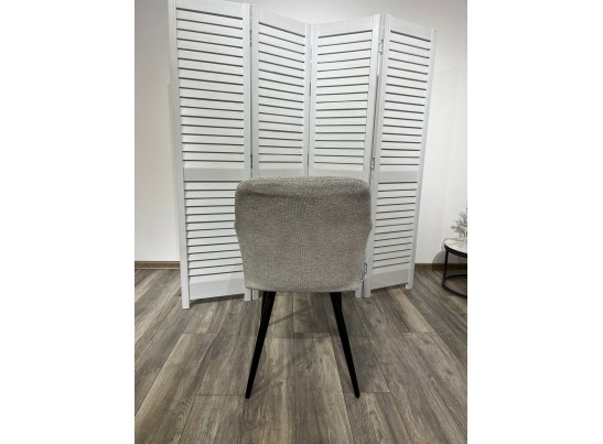 Стул BRANDY WZ2042-19 галечный серый фактурный велюр/ черный каркас 