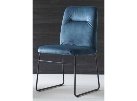Стул GRETA CB/1904 MET.P15 MATT BLACK/ VENICE S0J OCEAN BLUE