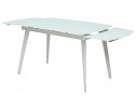 Стол ELIOT 120 FROSTED SUPER WHITE белое матовое стекло/ белый каркас 