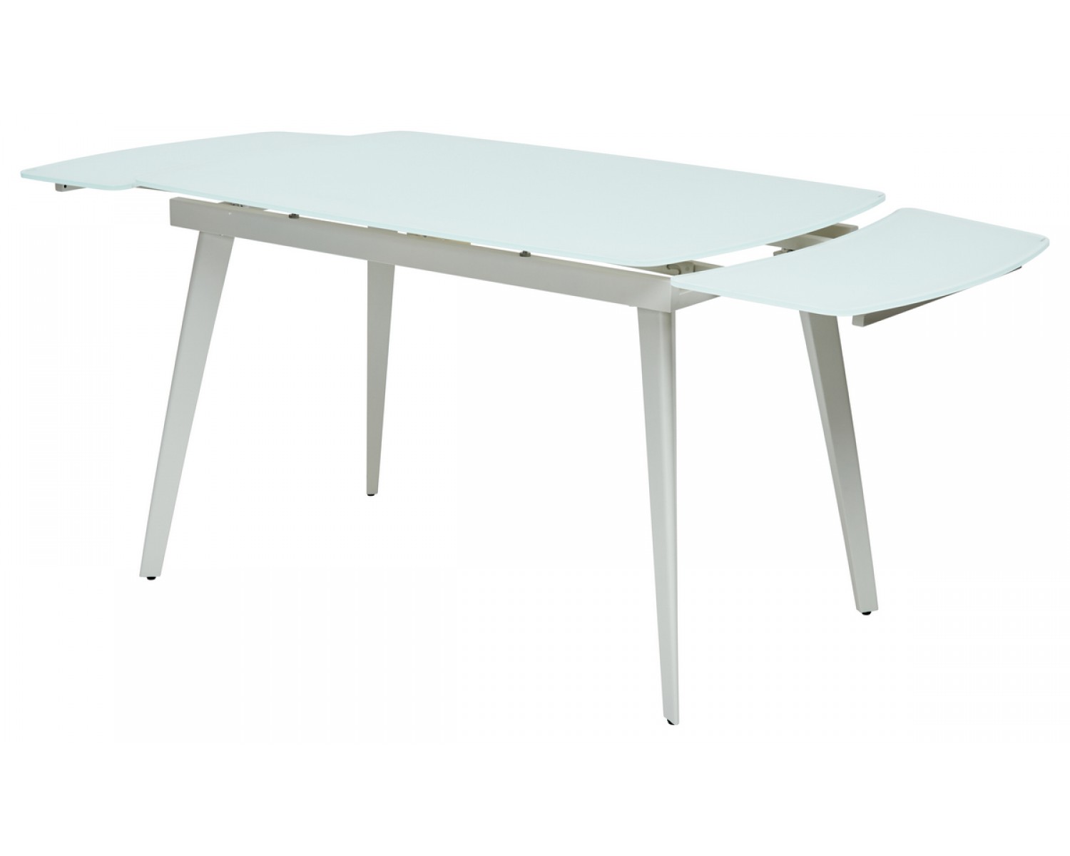 Стол ELIOT 120 FROSTED SUPER WHITE белое матовое стекло/ белый каркас
