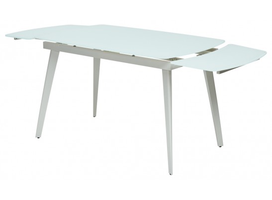 Стол ELIOT 120 FROSTED SUPER WHITE белое матовое стекло/ белый каркас 