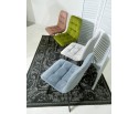 Стул CHILLI SQUARE BLUVEL-03 LIGHT GREY, велюр 